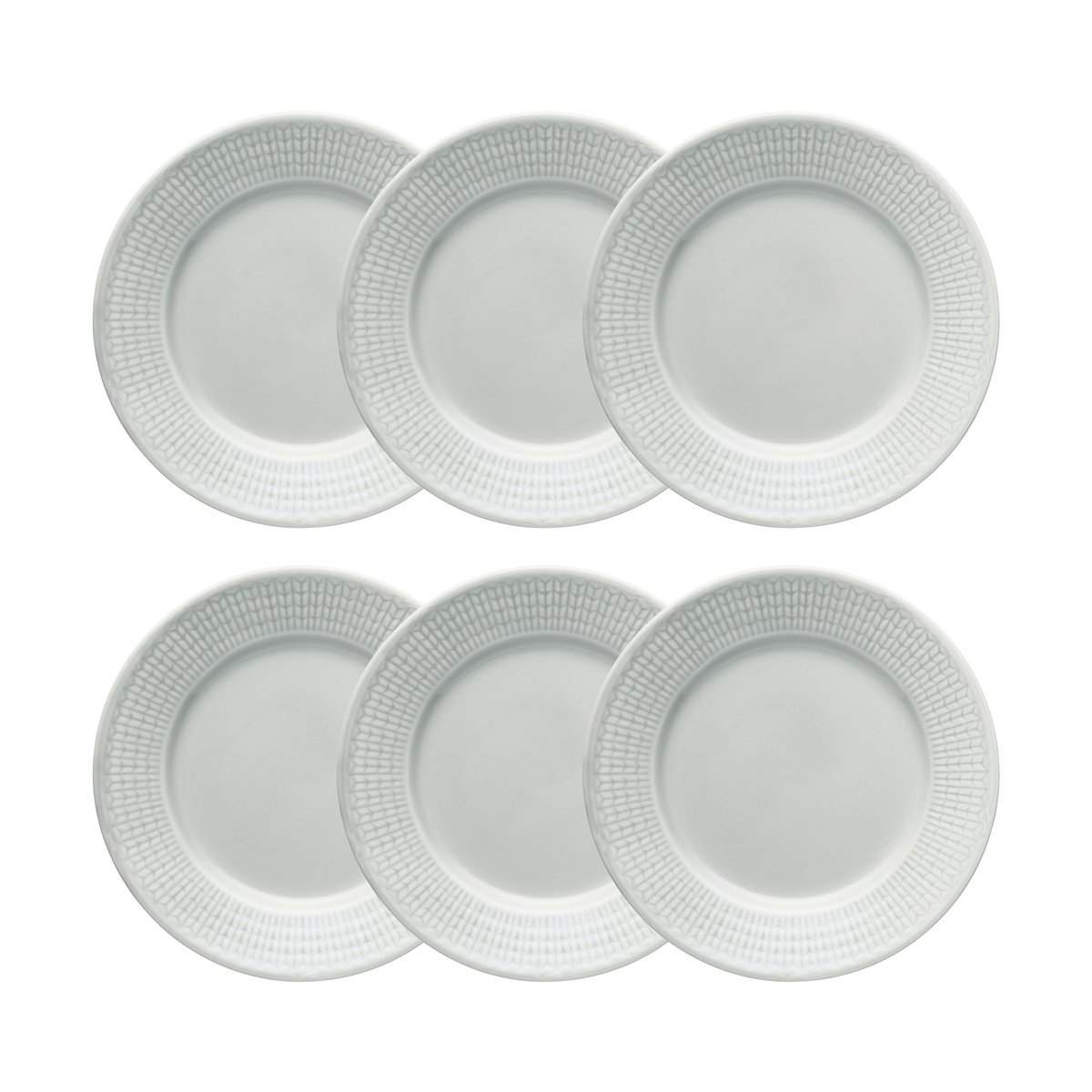 Rörstrand Swedish Grace dessertbord 6-pack Dimma (grijs) Mist (grijs)