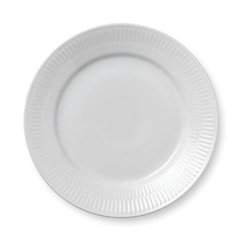 White Fluted bord - Ø 19 cm - Royal Copenhagen