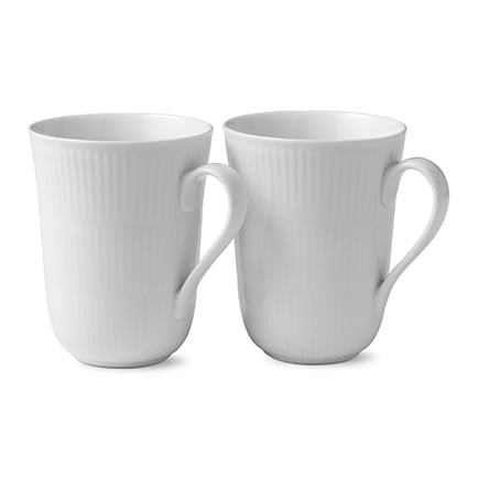 Royal Copenhagen White Fluted mok 2 delig 33 cl