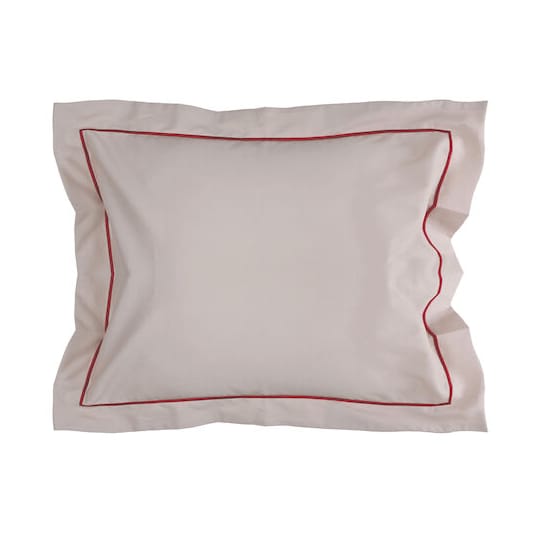 Carl kussensloop 50x60 cm - Beige-bordeauxrood - Sagaform