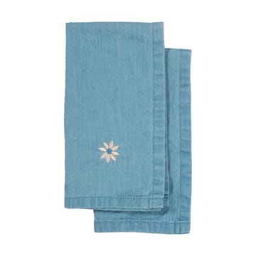 Eden denim theedoek 50x70 cm 2-pack - Blauw - Sagaform