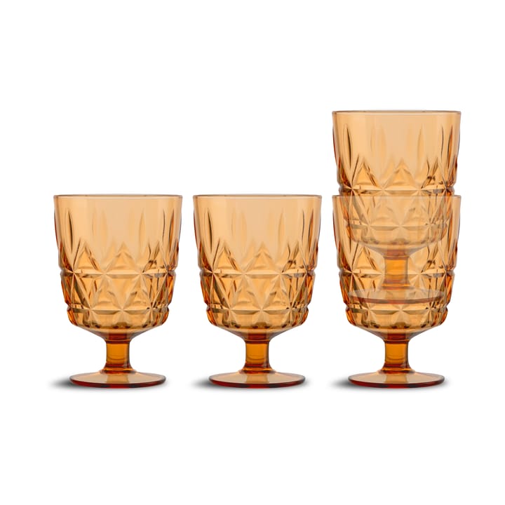 Picknick Juni glas 4-pack - Amber - Sagaform