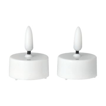 Bright waxinelichtjes led Ø3,8 cm 2-pack - White - Scandi Essentials