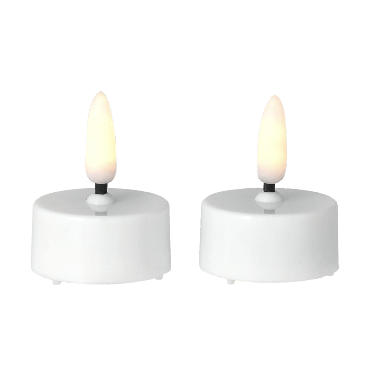 Bright waxinelichtjes led Ø3,8 cm 2-pack, White Scandi Essentials