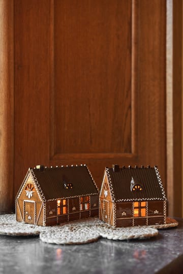 Ginger bread lichthuisje - 12 cm - Scandi Living