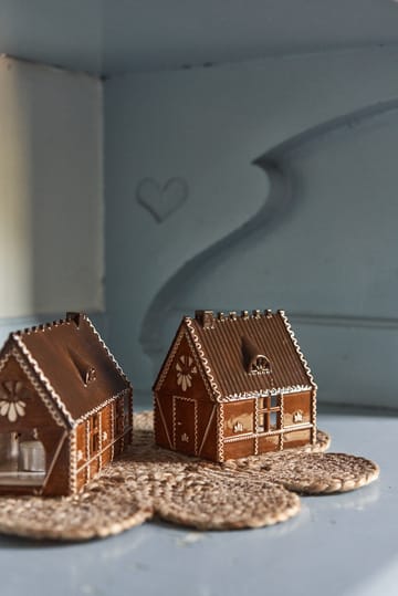 Ginger bread lichthuisje - 12 cm - Scandi Living