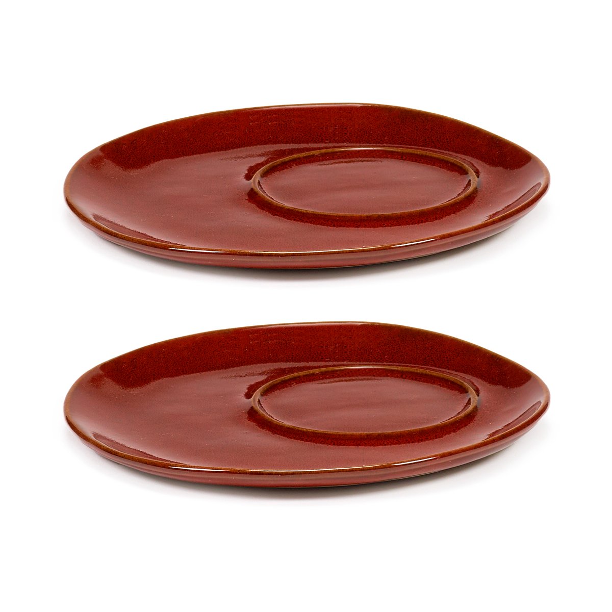 Serax La Mère schotel voor koffiekop Ø14,5 cm 2-pack Venetian red