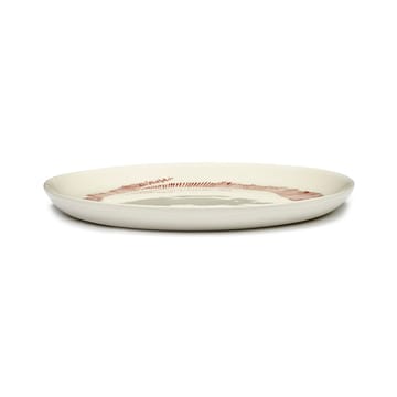 Ottolenghi Feast bord M Ø22,5 cm 2-pack - White stripes-red - Serax