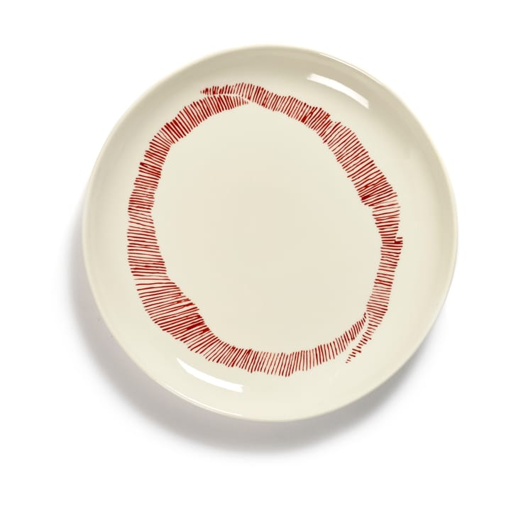 Ottolenghi Feast bord S Ø19 cm 2-pack - White stripes-red - Serax