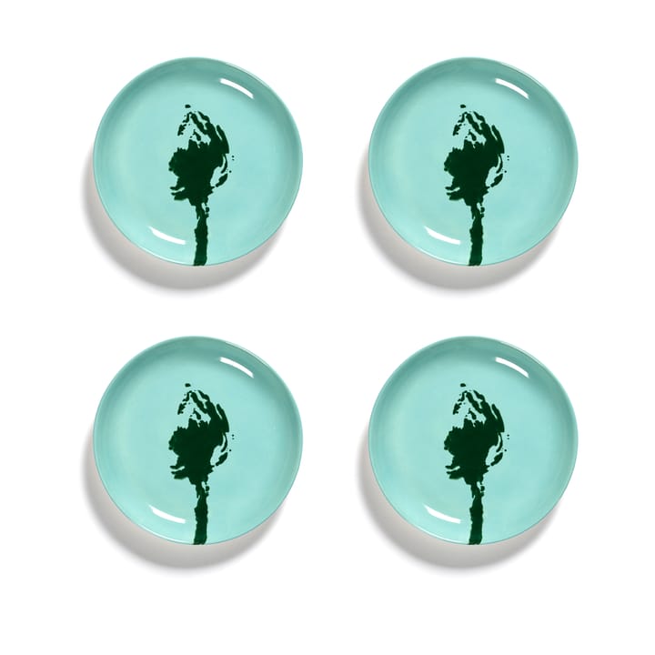 Ottolenghi Feast bord XS Ø16 cm 4-pack - Azure-artichoke green - Serax