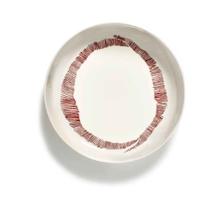 Ottolenghi Feast diep bord Ø22 cm 2-pack - White stripes-red - Serax