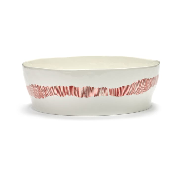 Ottolenghi Feast saladeschaal Ø27,5 cm - White stripes-red - Serax