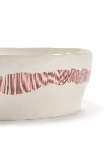 Ottolenghi Feast saladeschaal Ø27,5 cm - White stripes-red - Serax