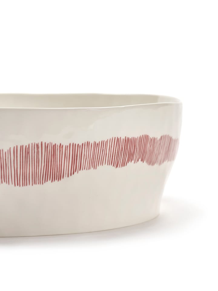 Ottolenghi Feast saladeschaal Ø27,5 cm - White stripes-red - Serax