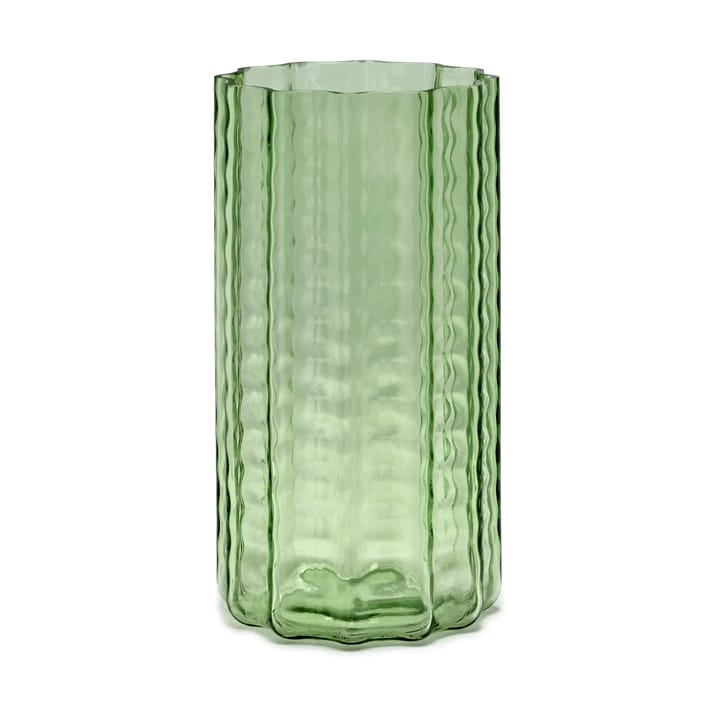 Waves 02 vaas 28 cm - Green-clear - Serax