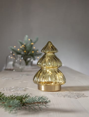 Abete tafelornament kerstverlichting 18 cm - Groen - Star Trading