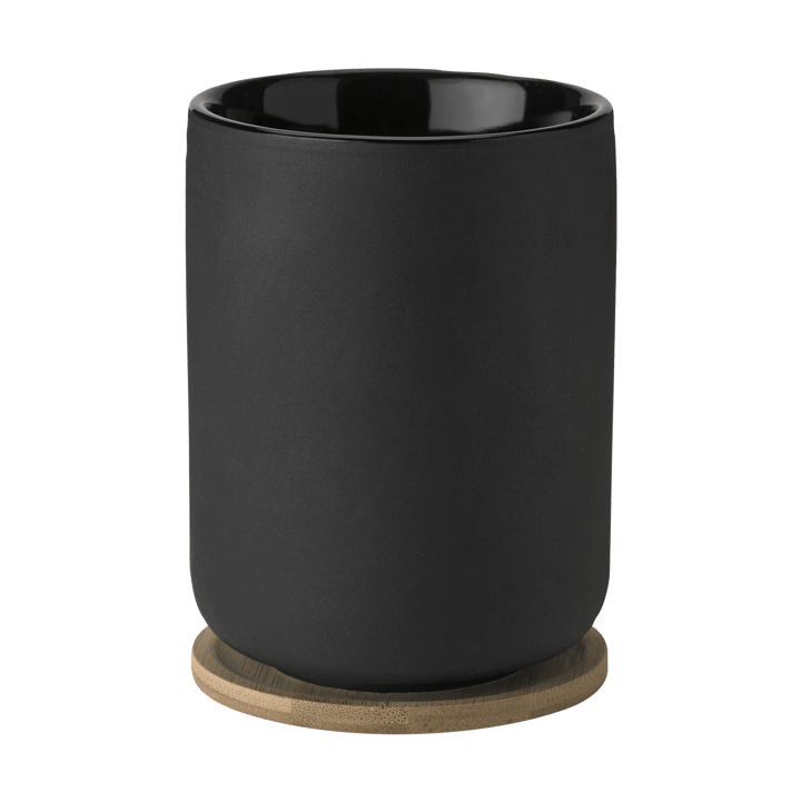 Theo thermosbeker met onderzetter 25 cl - Black - Stelton