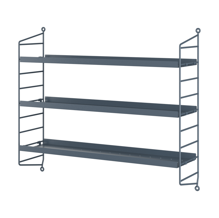 String Pocket boekenplank metaal - Sergelgrijs - String