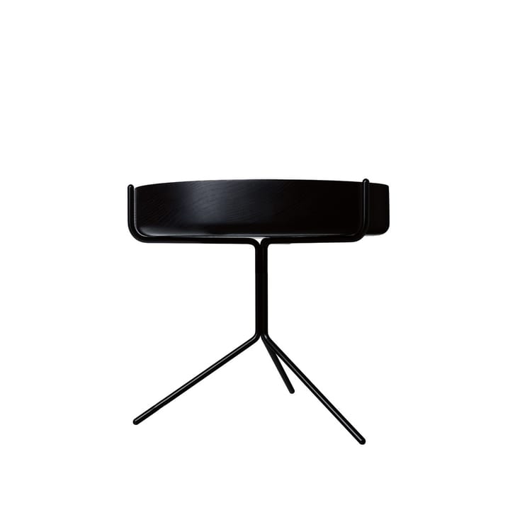 Drum tafel, Zwartgelazuurd-h.36cm-zwart onderstel Swedese