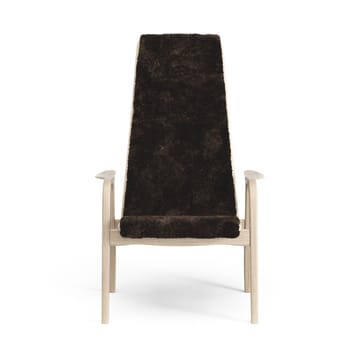 Lamino Fauteuil Eik wit gepigmenteerd / schapenvacht - Espresso (bruin) - Swedese