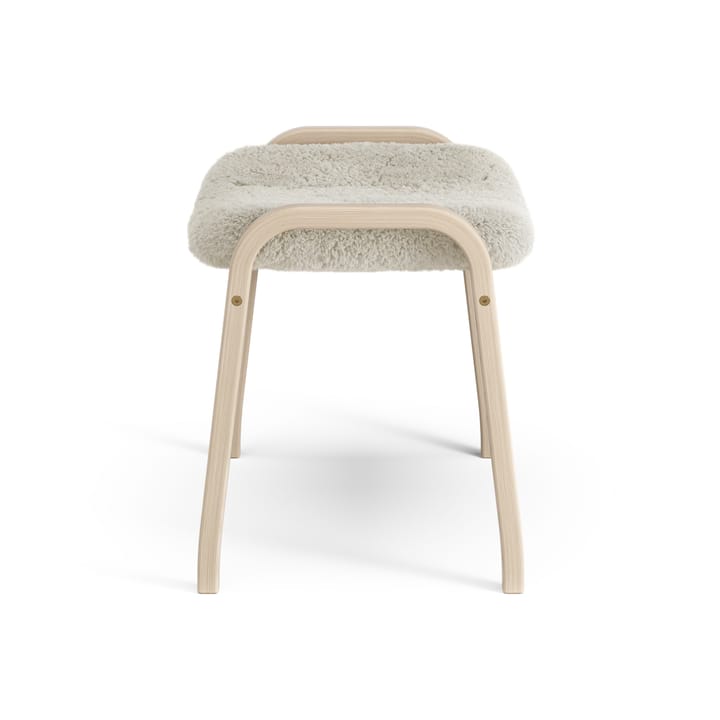 Lamino voetenbankje Eik wit gepigmenteerd / schapenvacht, Moonlight (beige) Swedese