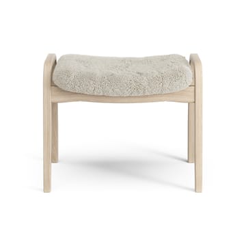 Lamino voetenbankje Eik wit gepigmenteerd / schapenvacht - Moonlight (beige) - Swedese