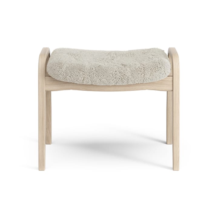 Lamino voetenbankje Eik wit gepigmenteerd / schapenvacht, Moonlight (beige) Swedese