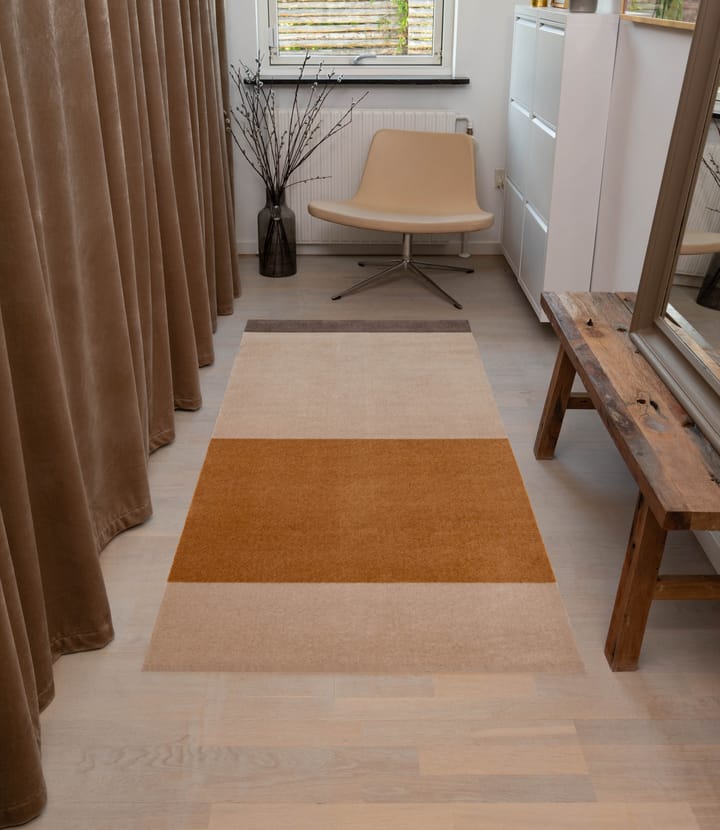 Stripes by tica, horizontaal, gangmat, Ivory-dijon-brown, 90x200 cm tica copenhagen