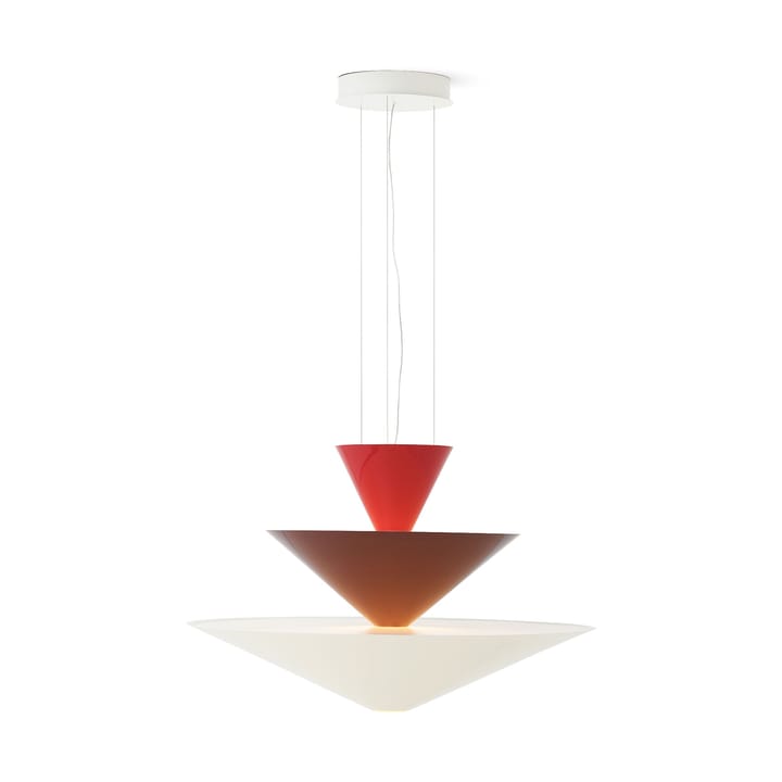 Gio LN15 hanglamp Ø92 cm, Vermilion red-d. burgundy-ecru &Tradition