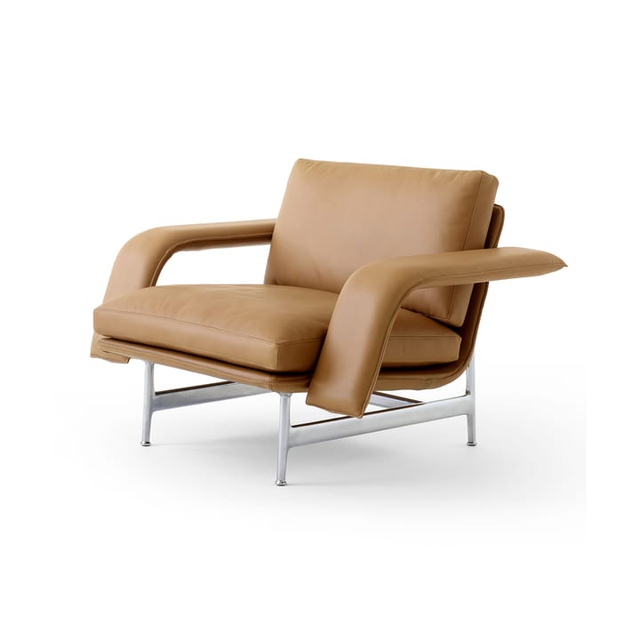 Meantime AV29 loungefauteuil - Pol. aluminium-Noble leather cognac - &Tradition