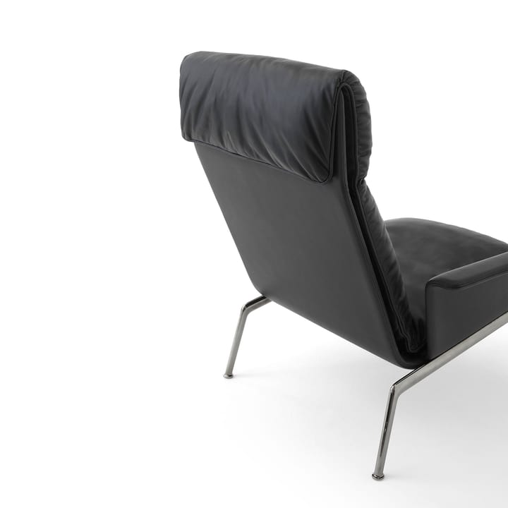 Muno LN17 High back loungefauteuil, Dark chrome-Black &Tradition