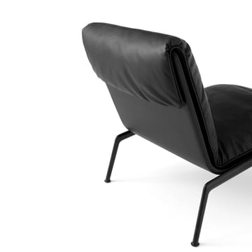 Muno LN18 loungefauteuil - Warm black-Noble leather Black - &Tradition