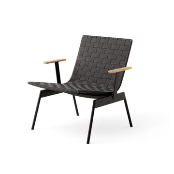 Ville Outdoor AV45 loungestoel met armleuningen. - Warm black - &Tradition