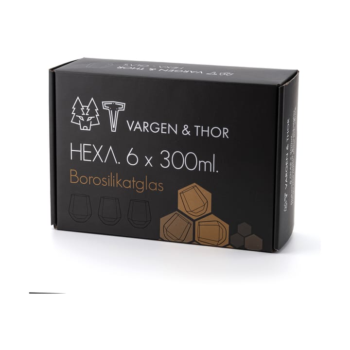 Hexa glas 30 cl 6-pack, Transparant Vargen & Thor