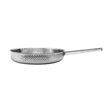 Model M1 gehamerde braadpan Ø28 cm - Chroom met deksel - Vargen & Thor