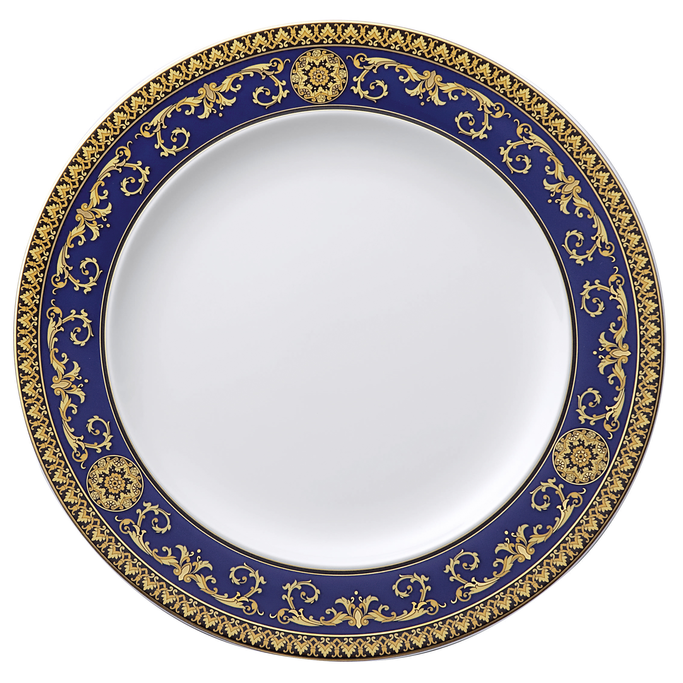 blue versace plates