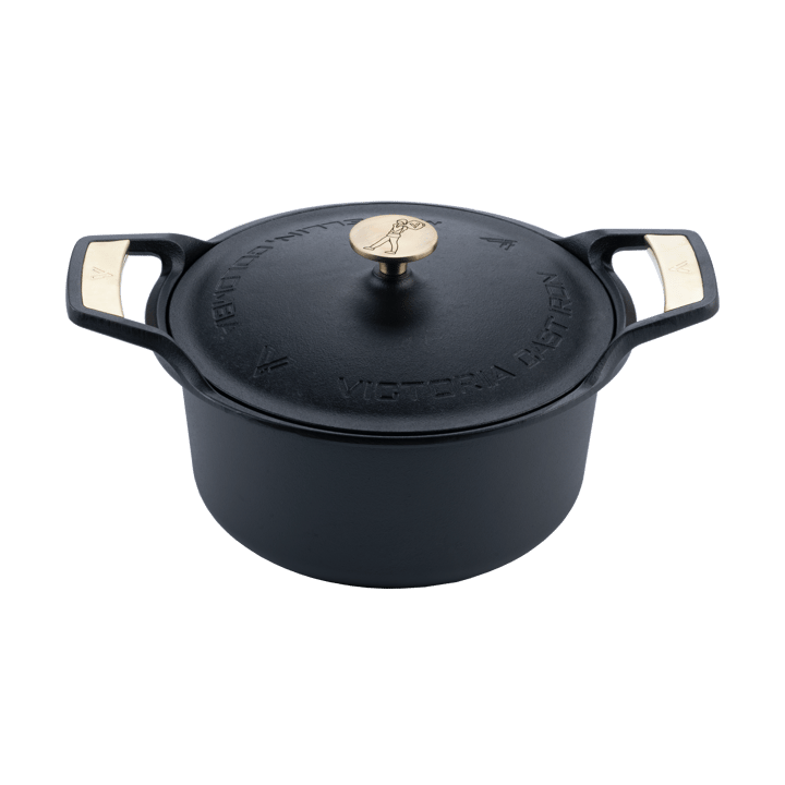 Signature braadpan met deksel gietijzer 5,5 liter - Zwart - Victoria