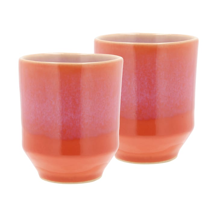 Styles mok 18 cl 2-pack - Lila-orange - Villa Collection