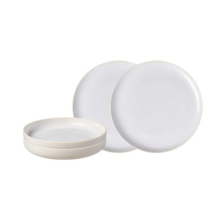 Crafted cotton servies 4-delig, White Villeroy & Boch