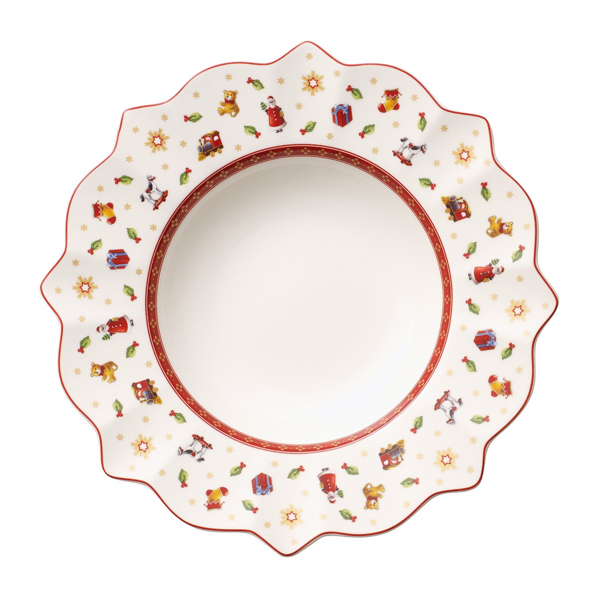 Villeroy & Boch Toy's Delight diep bord Ø26 cm Wit-rood