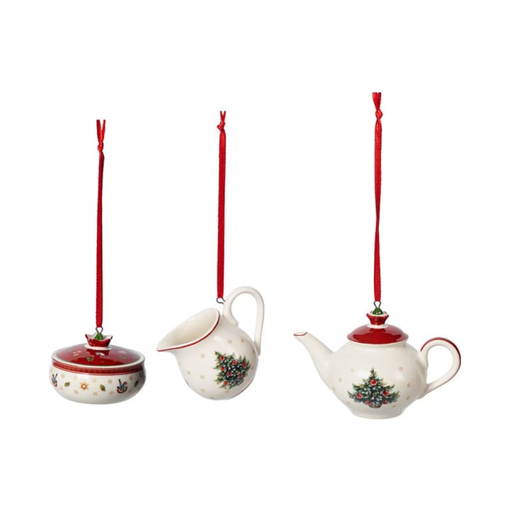 Toy's Delight kerstboomhanger koffieservies 3-delig, Wit-rood Villeroy & Boch