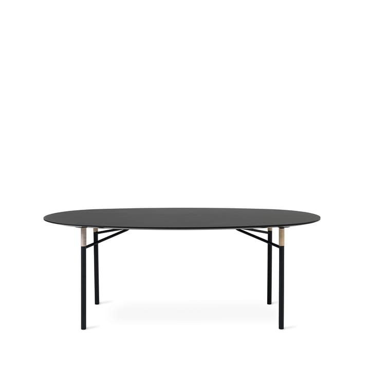 Affinity eettafel 108x200 cm, black, ellipse Warm Nordic