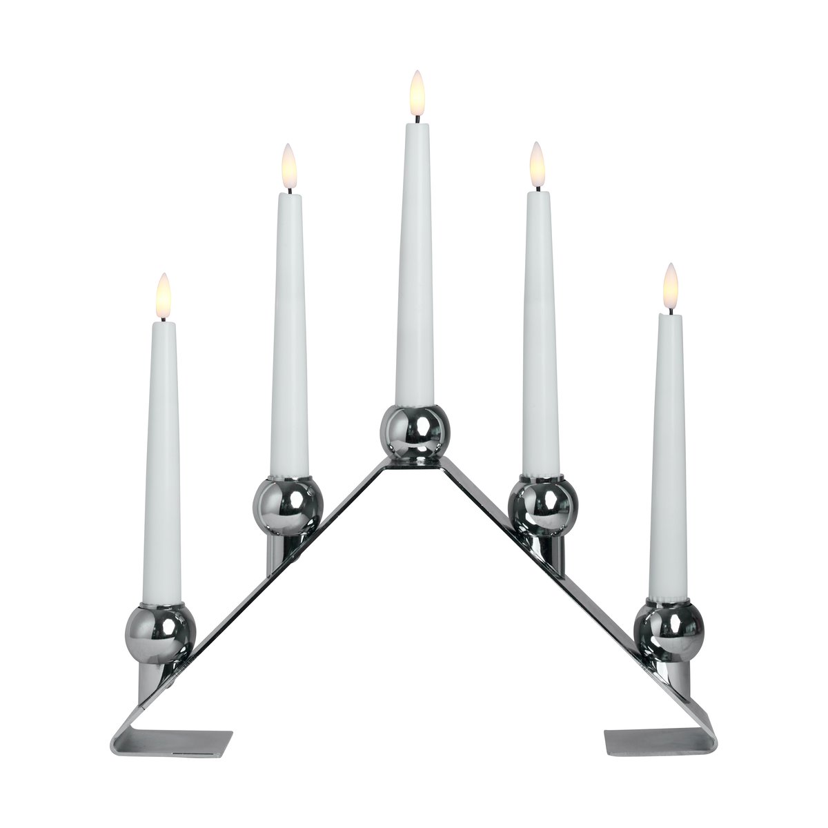 Watt & Veke Luna adventskandelaar Chrome